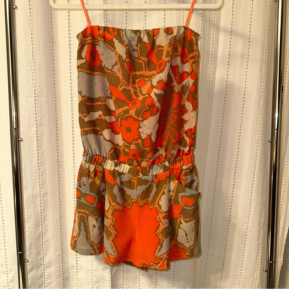 Collective Concepts | Fun strapless romper with shorts | vibrant pattern!
